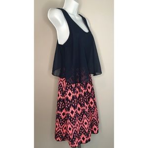 RUE 21 Dark Blue Pink Dress